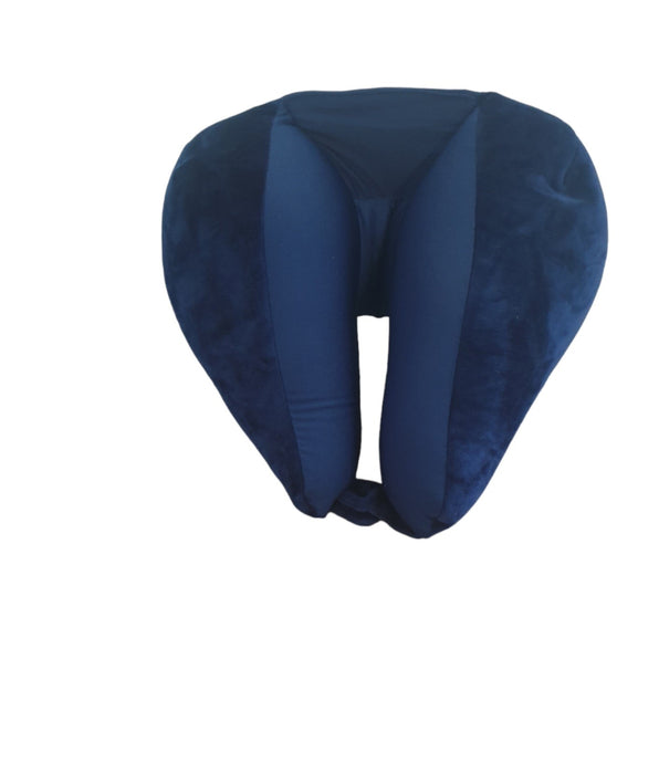 Sculptured Heart Shape Design Travel Neck Pillow Beaded Neck Travel Pillow, 360° Adjustable Neck Chin Support