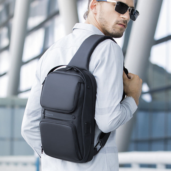 New Simple Men's Chest Bag Casual Messenger Bag Trendy Travel Shoulder Bag Sling Bag