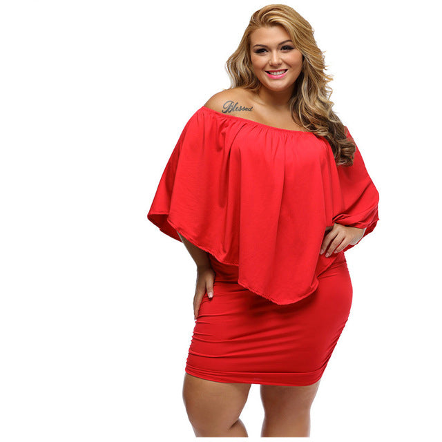 Plus Size Sexy and Comfortable Lightweight Above Knee Mini Dress for Women