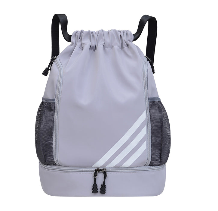 Large Capacity Thickened Backpack for Outdoor Sports with Dry and Wet Separation and Drawstring Training Backpack